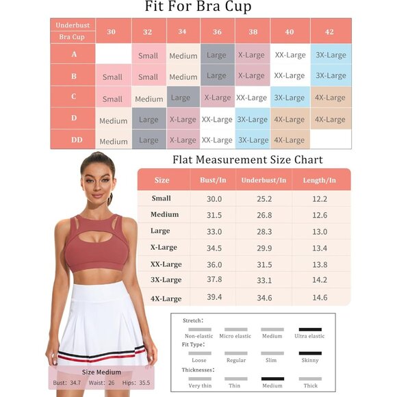 🆕Women Rose Red Nylon PushUp Sport Bra Sexy Hollow Crop Top Medium Support Yoga - Picture 6 of 6